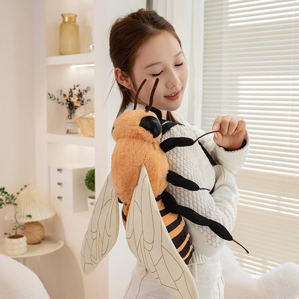 À Dos en Peluche Insecte Rigolo Abeille, À Dos en Peluche Animal Doux avec Bandoulière Réglable