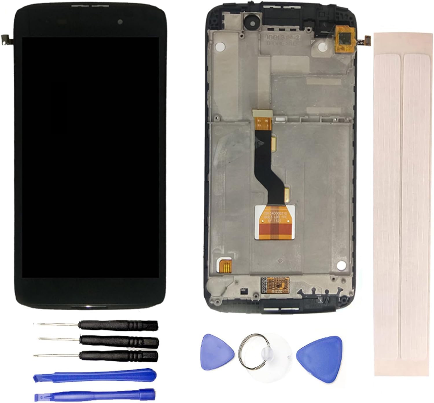 LCD Display & Replacement Touch Screen Digitizer Assembly with Free Tools for Alca-tel Idol 3 6039 6039A 6039K 6039Y Black with Frame