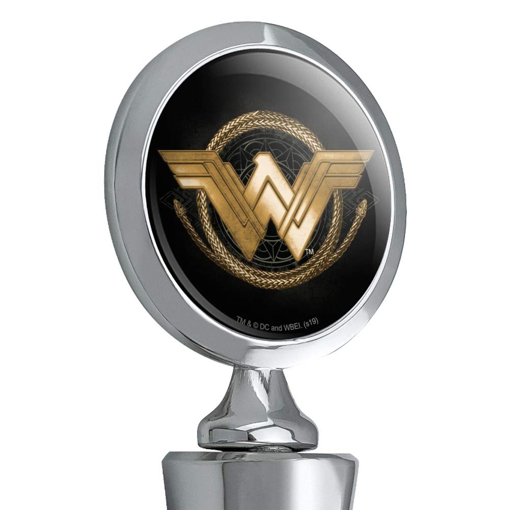Wonder Woman Movie Golden Lasso Logo Wine Bottle Stopper