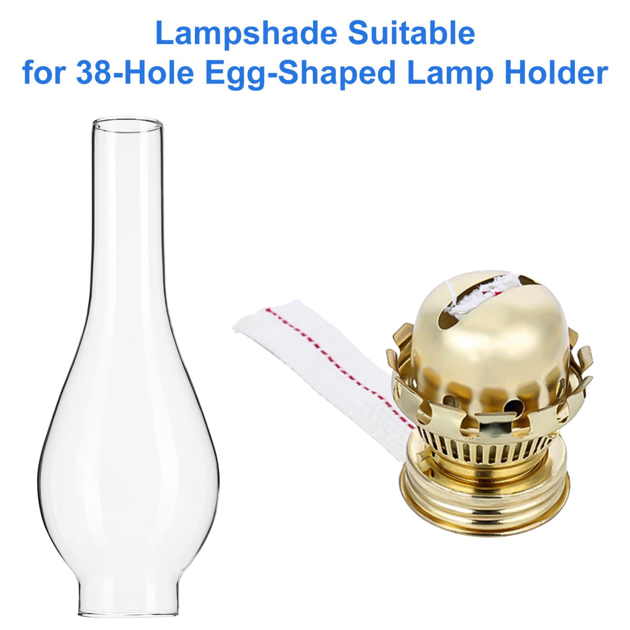 Abat-jour En Verre Vintage Pour Lampe à Huile – Cheminée Décorative – Installation Facile