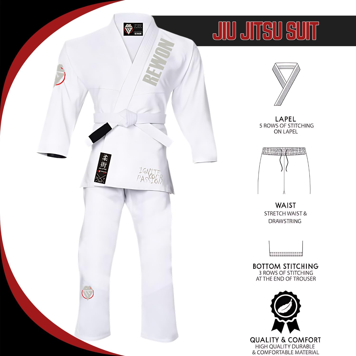 kimono Jiu Jitsu Brésilien, bjj gi Pour hommes femmes entraînement