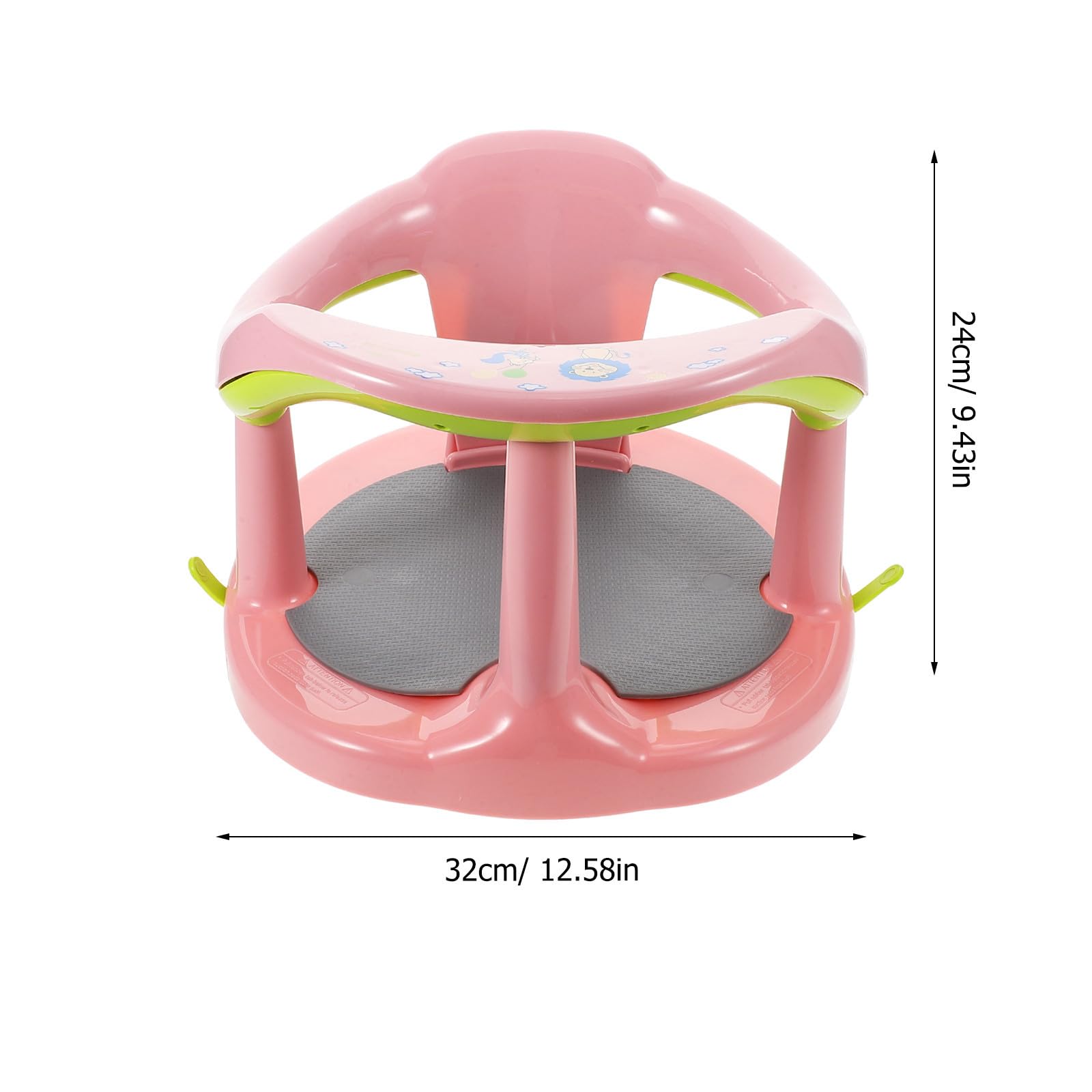 Asiento de Baño Antideslizante para Ñiño Recién Nacido, Diseño Versátil en Pp y Tpr, Color Rosa, Cómodo para Baño Infantil de Verano