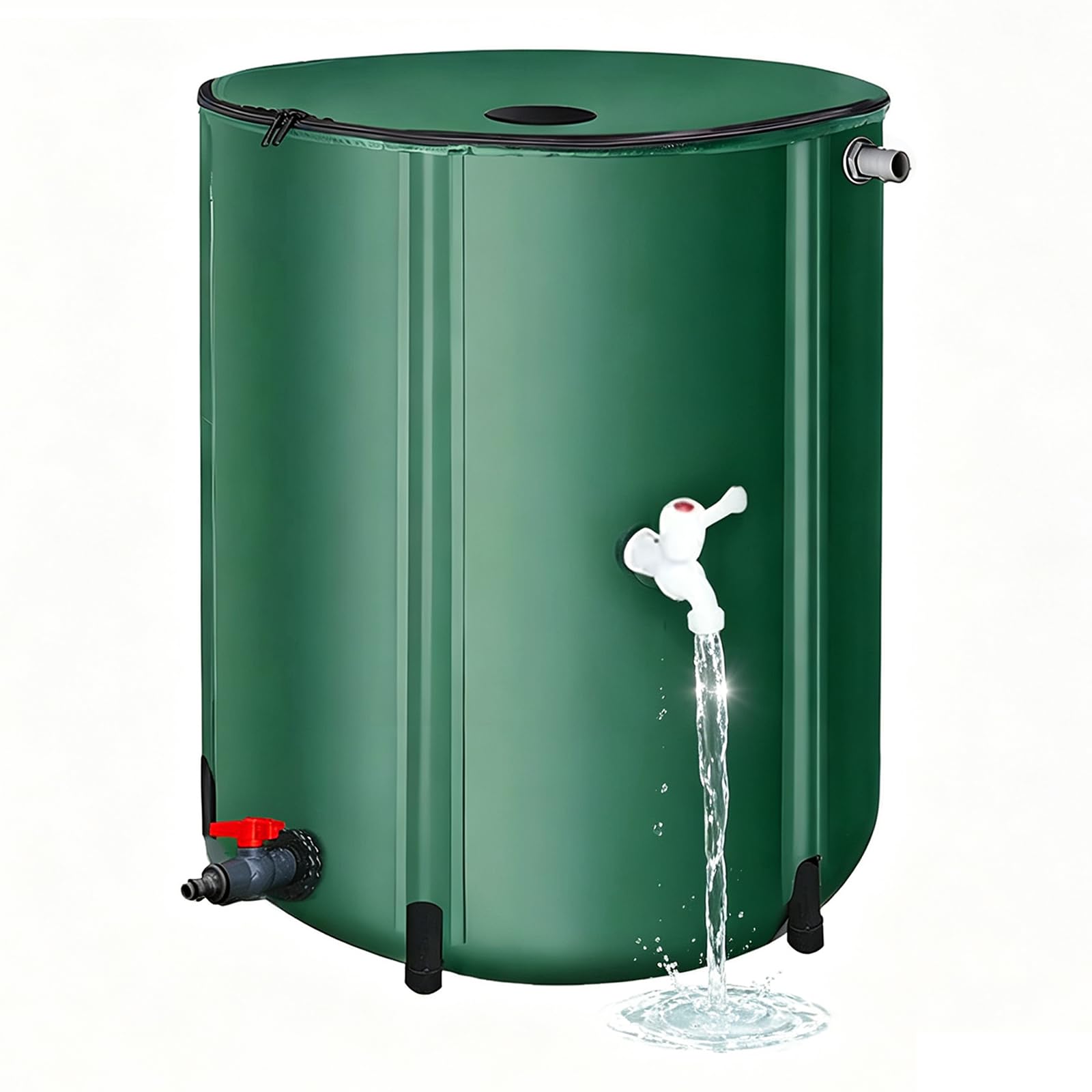 Collapsible Rainwater Collection System Foldable Rain Barrel Portable PVC Water Butt Water Storage Tank Space-Saving Garden Water Catcher Containers,200L