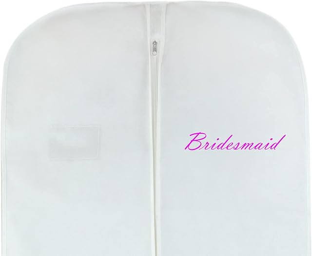 Wedding Dress Bag | Bridesmaid Mother of The Bride Maid of Honour Dress Cover Bag | Long Dress Bags Covers 72 inch | Dress Covers Garment Bags full Length Cover Bag (Bridesmaid)