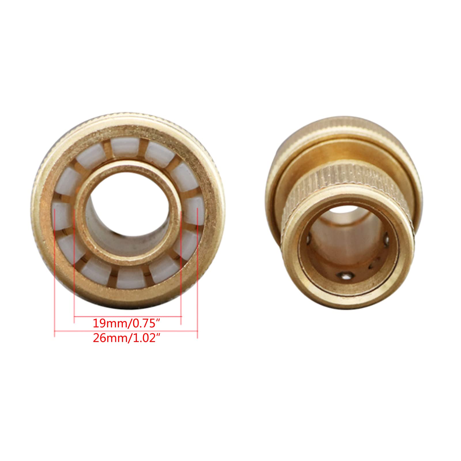 Valvola di isolamento, interruttore di intercettazione della valvola a sfera, 4 connettori rapidi in ottone filettati for collegamento idrico da giardino, accessori for tubi di lavaggio auto, raccordi