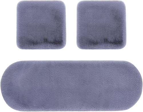 Miniatura 7 de EGBANG 1 juego de 3 fundas suaves y esponjosas para asiento de automóvil, de lana sintética, almohadilla protectora para asiento delantero y