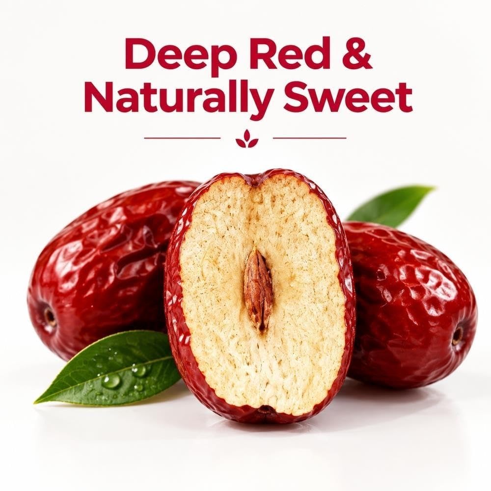Dátiles rojos secos 250 g/500 g Snack de azufaifa