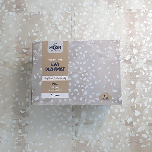 Miniatura 7 de Tapete de juego de espuma suave prémium para bebé, 5.5 x 3.9 pies, fácil de limpiar, 0.5 pulgadas de grosor, diseño moderno de terrazo para salas de
