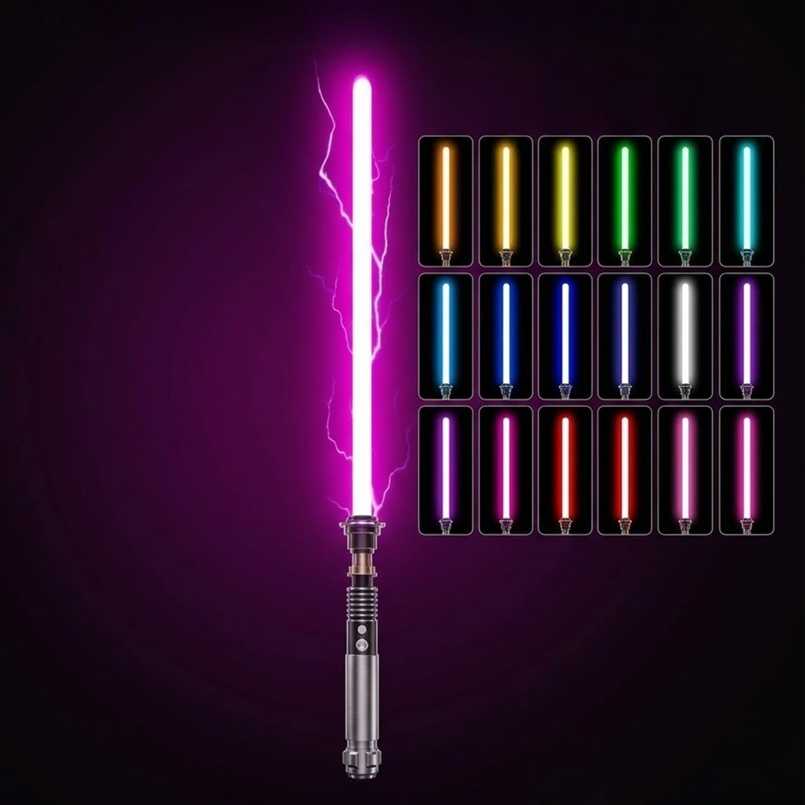 Amazon.co.jp: LOADFUN LEDライトセーバー 16色発光変更可能 サウンド