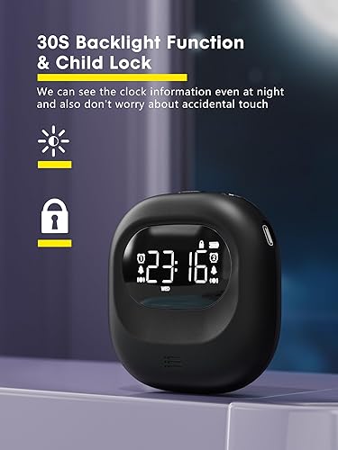 Miniatura 6 de ROCAM Loud Dual Alarm Clock with Bed Shaker, Vibrating Alarm Clock for Heavy Sleepers AdultsKidsTeensDeaf, Rechargeable Battery Operated, Travel