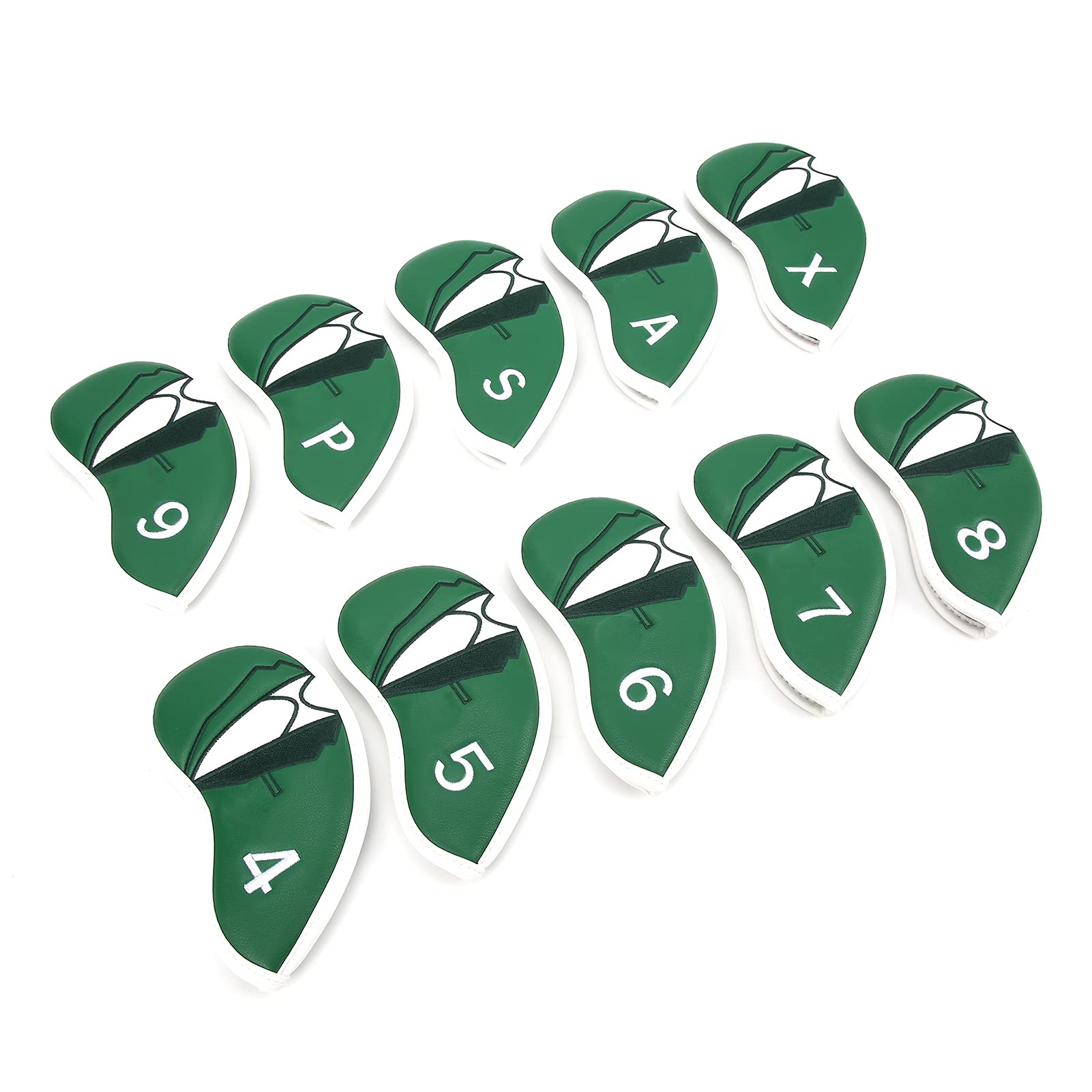 10 Unidades de Fundas para Cabezas de Palos de Golf, Juego de Fundas Impermeables y a Prueba de Polvo con Interior de Felpa numerado, Protector de Palos de Golf de Tela PU Gruesa