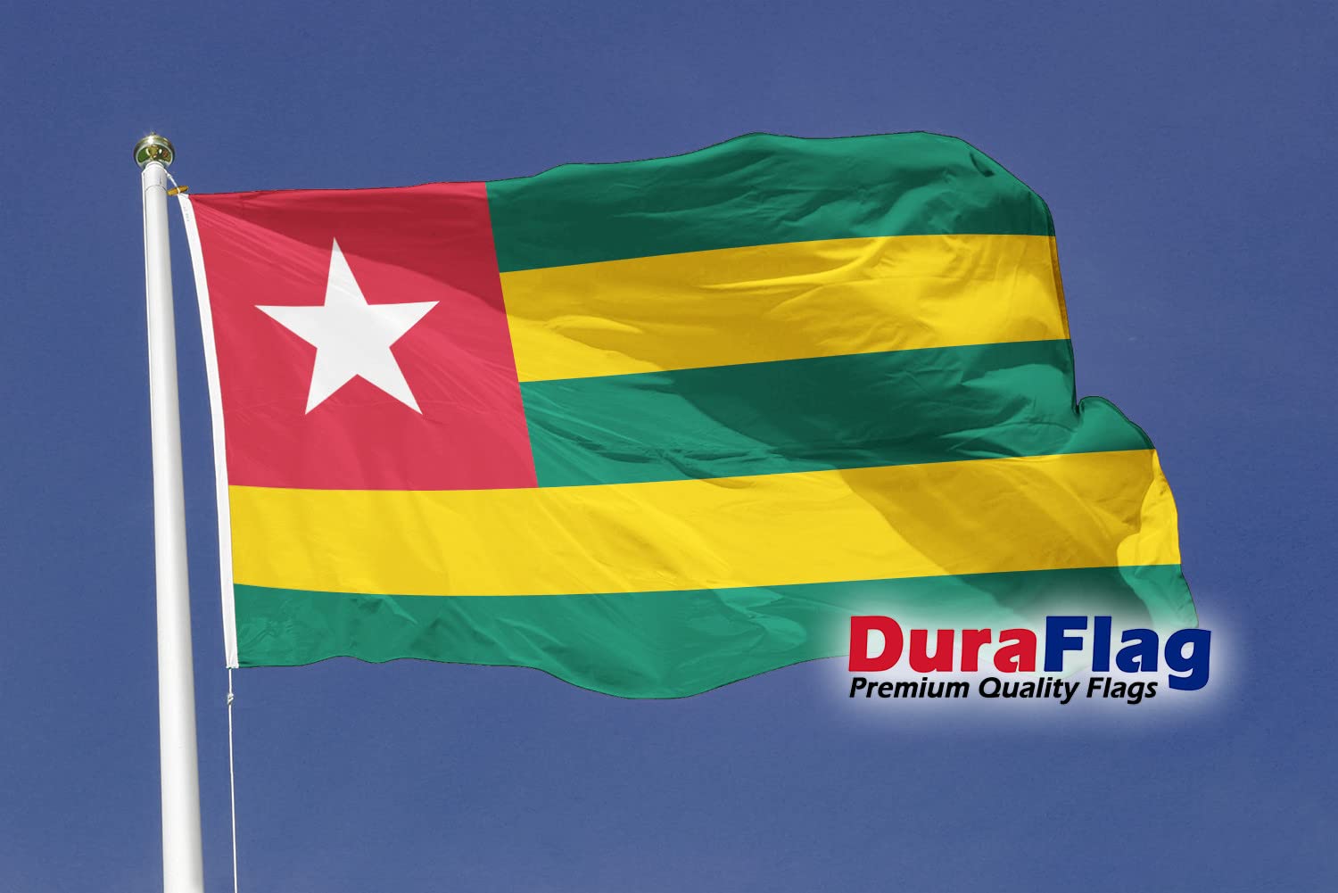 DuraFlag Togo Small Courtesy 20x12" Rope and Toggled Premium Quality 50x30cm Flag
