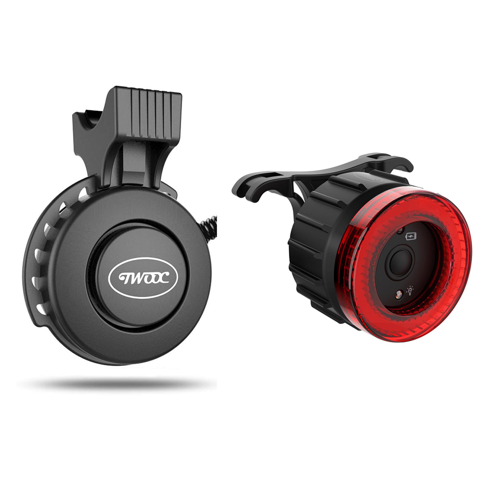 LESOVI Electric Bike Horn with Taillight, 120DB Bike Horn for Adults, 4 Sound Modes Waterproof Horn for Bike, Loudest Bike Horn with Rechargeable Battery (Horn+taillight)