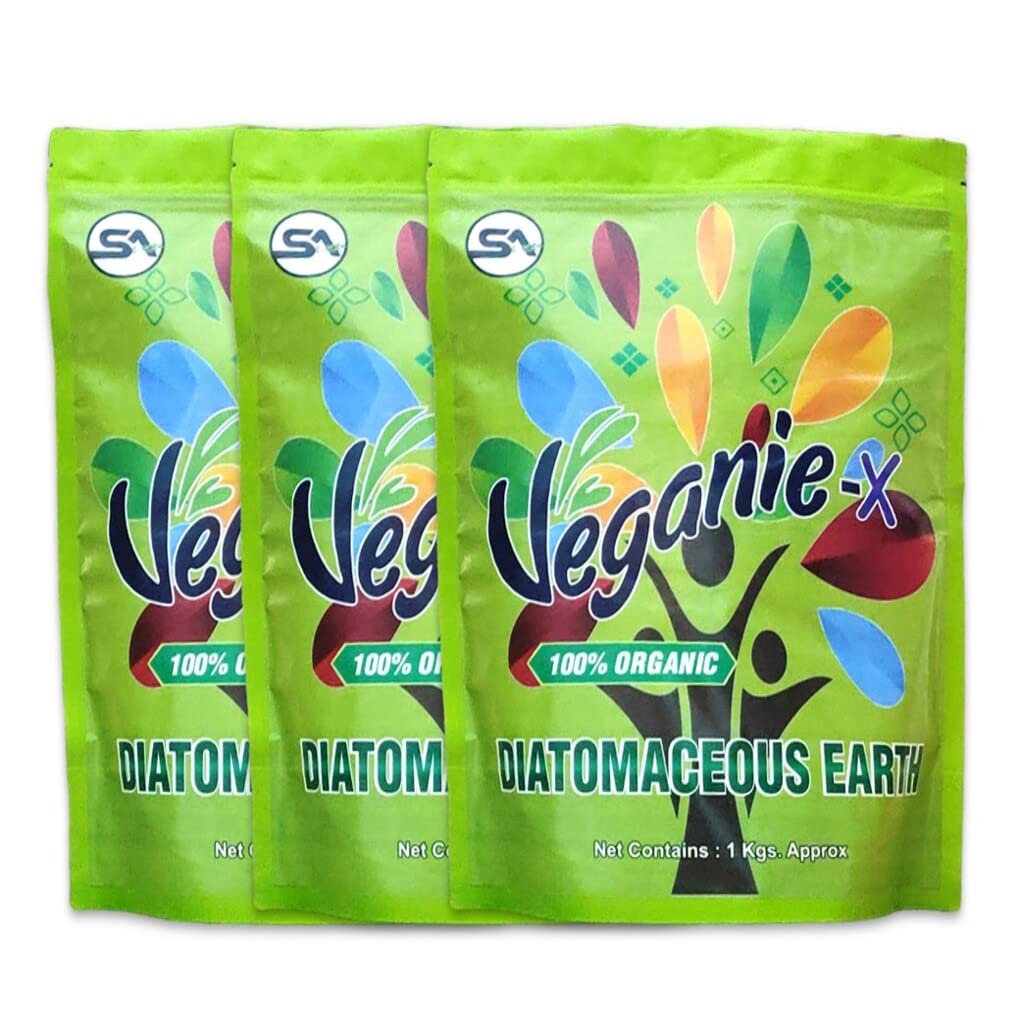 Veganie-x Organic Diatomaceous Earth for Crawling Insects - Natural, Safe, Pure and Non-Toxic Pest Control Solution (3 Kg, Pack of 3) (B09QCL94MK) Amazon Price History, Amazon Price Tracker