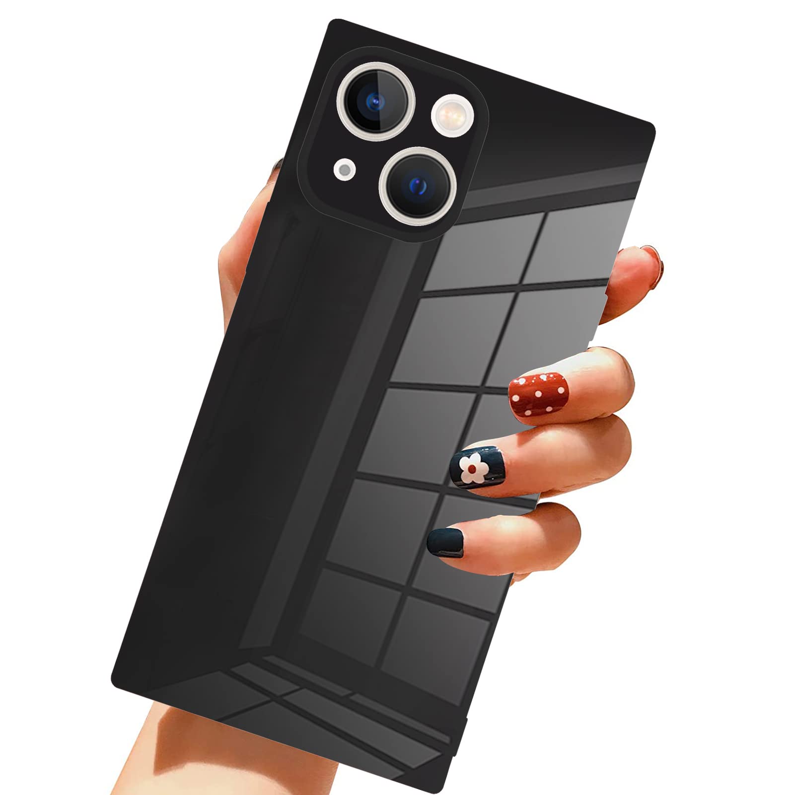 LSL Case for iPhone 14 Black Soft TPU Bumper Anti-Drop Anti-Scratch Shock Absorption Protective Wireless Slim Cover for Women Girls Men