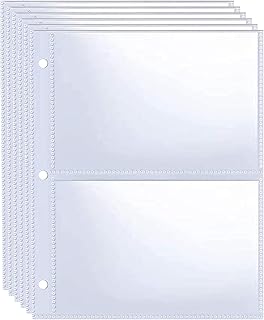 40 Pack 160 Pockets 3.5x5” Photocard Sleeves for A5 Mini 3 Ring Binder, ...