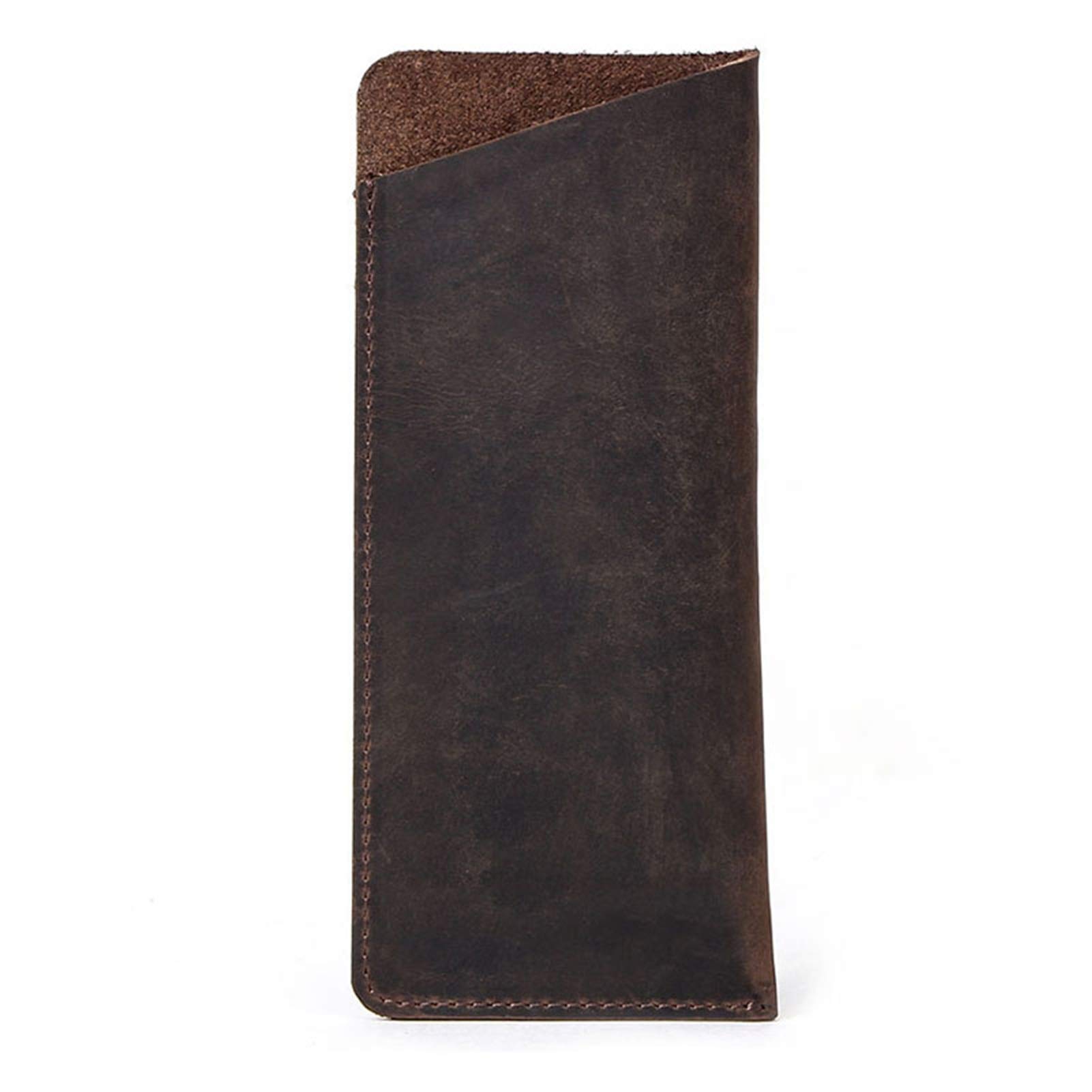ACiyD Estuches para lápices Estuche para bolígrafos de Cuero Genuino Estuche para bolígrafos múltiples Funda Protectora para bolígrafos para Estudiantes jóvenes (Color : Brown, Size : 17.3x7.6cm)