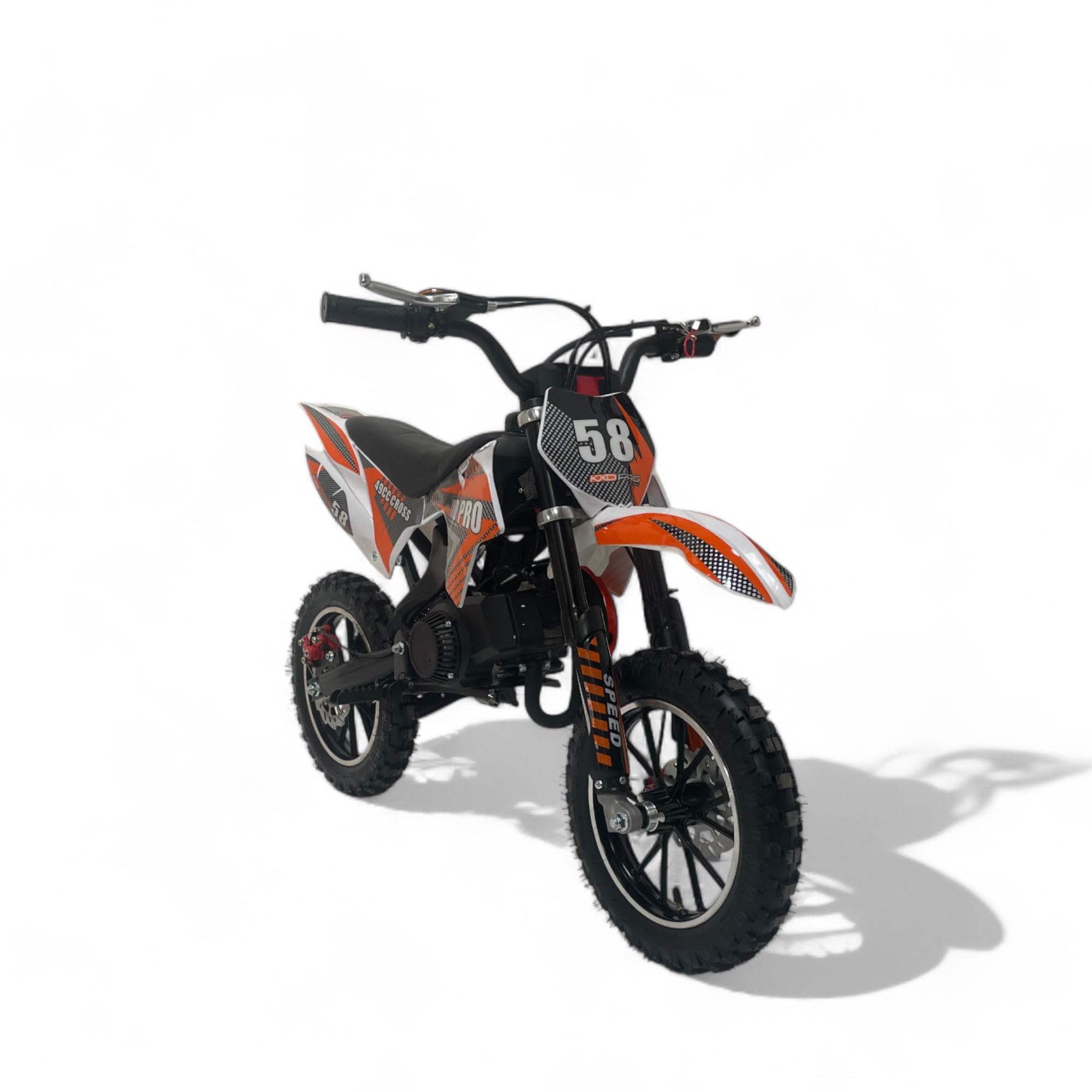 KXD 705 49ccm 4T Leopard Dirtbike Kinder Dirt Bike CrossBike Enduro Dirtbike Pocket 49cc Pitbike PocketBike Motocross Motorrad Motorbike Motorsport Pocket Vollcross Crossbike Grün