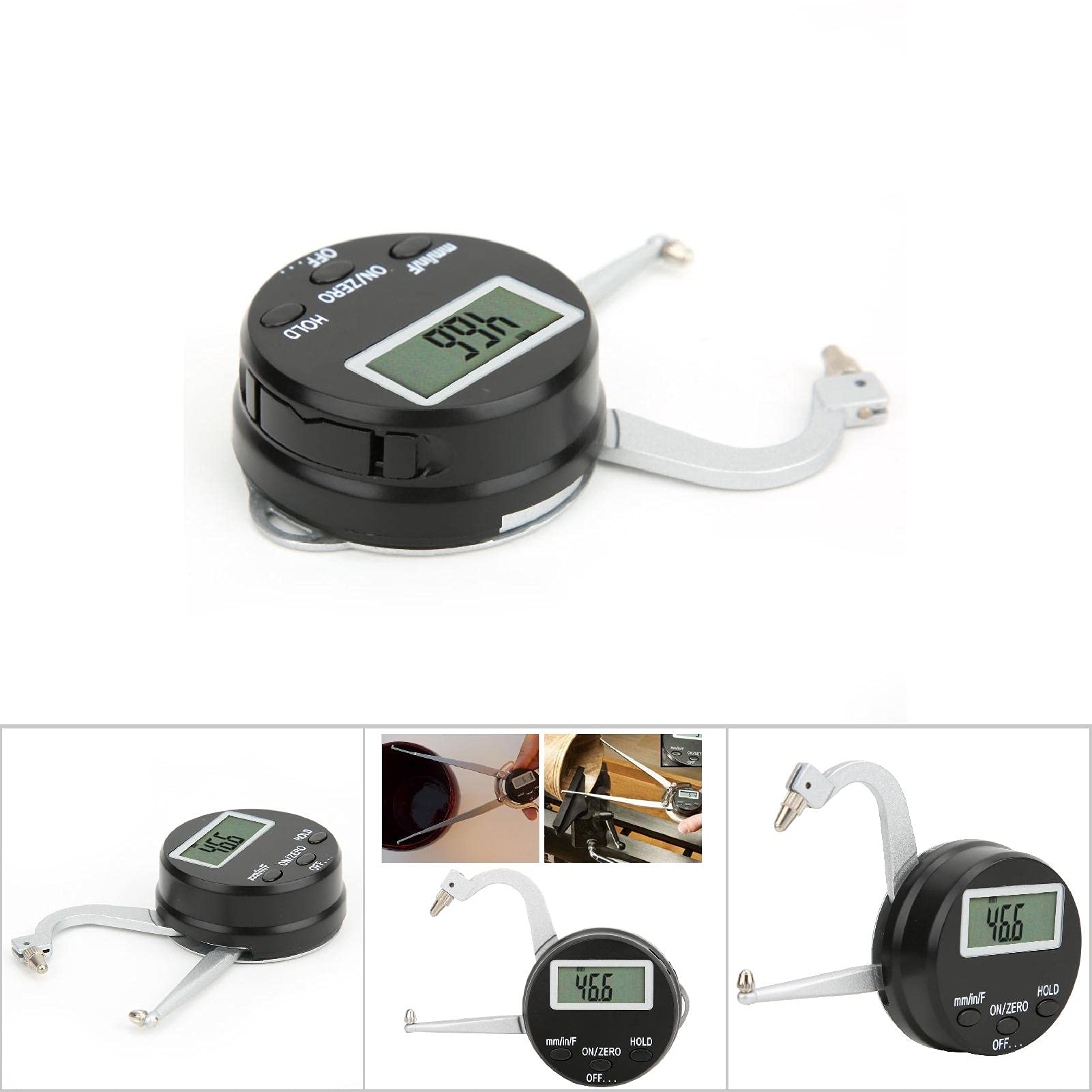 Elektronischer Messschieber mit Digitalanzeige Zur Präzisen Messung des Außendurchmessers, Backen aus Verchromter Legierung, Praktischer Griff für Verschiedene Bearbeitungsarten, 0~25 Mm