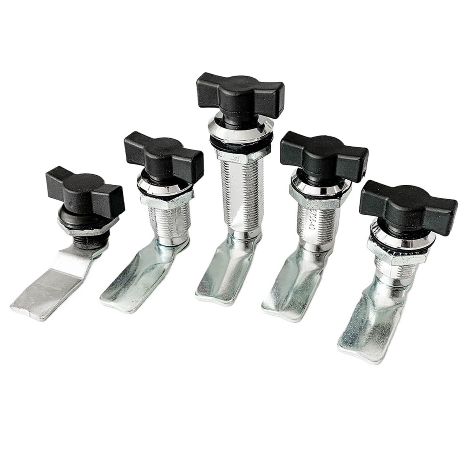 Tjuhgfedcq 714-18 Ms714-2 Zinc Alloy Fitting Keyless Cabinet Tubular Furniture Quarter Turn Tongue Black T Handle Cam Lock 1Pcs