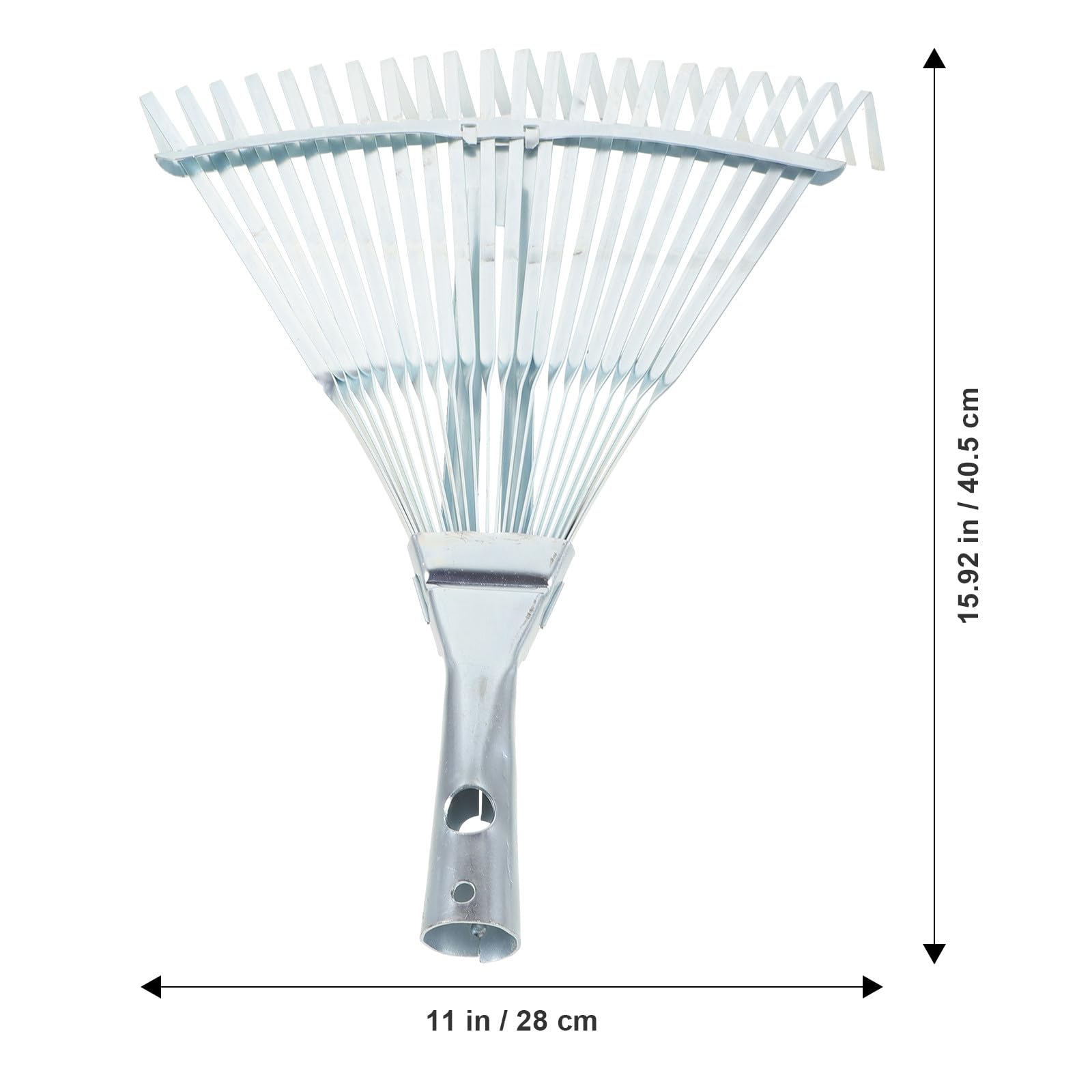 Ausziehbarer Metall Gartenrechen Kopf, Verstellbar 29-46 cm