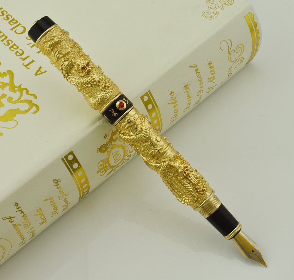 Amazon | Jinhao Luxury Golden 3dスタイルClassical Chinese Dragons