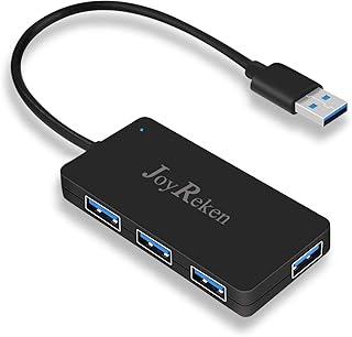 USB 3.0 Hub, JoyReken Ultra Slim 4-Port USB 3.0 Data Hub Portable Super Speed for MacBook, Mac Pro/Mini, iMac, XPS, Surface Pro, Notebook, PC, USB Flash Drives, Mobile HDD, and More[Upgraded]