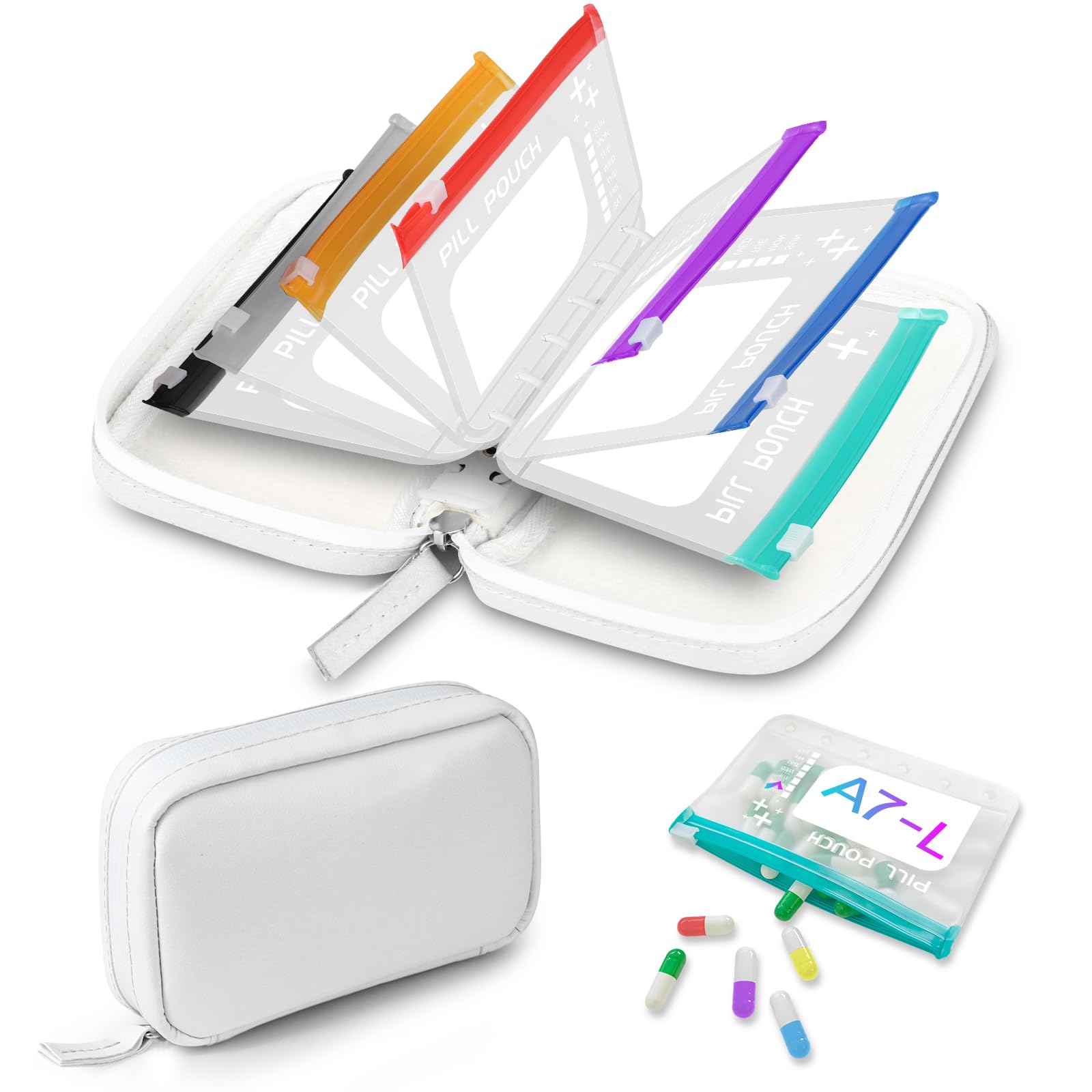 Amazon.com: Timueetech A7 Waterproof Pill Organizer with 7 PCS L