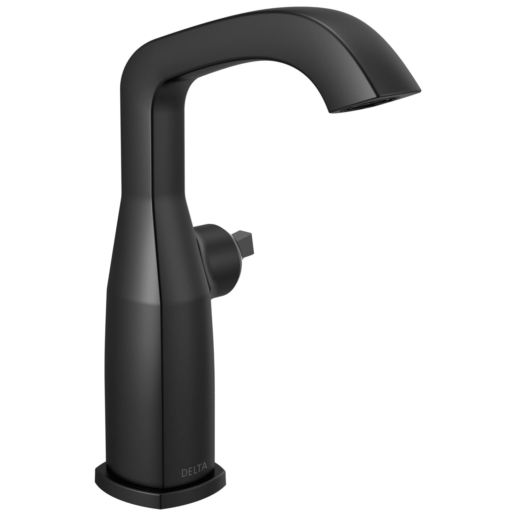 Robinet mi-hauteur noir mat Delta Stryke mitigeur lavabo salle de bain moderne
