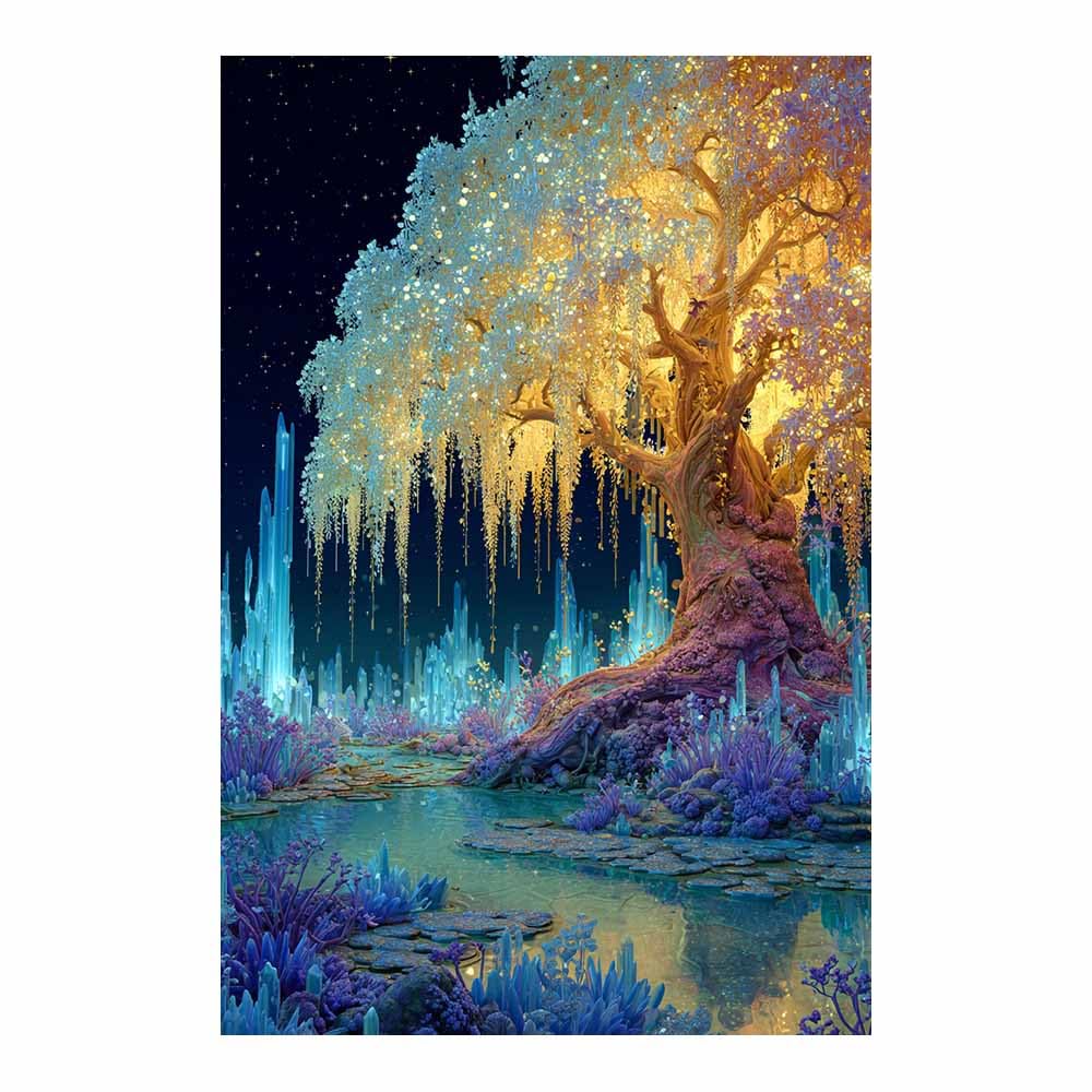 XENIOU Nature Wall Art Cream Whitese Blossoms tree art prints, decorative paintings, for Living Room Bedroom Office Home Wall Decor.(Multicolor)-70x100cm Unframed