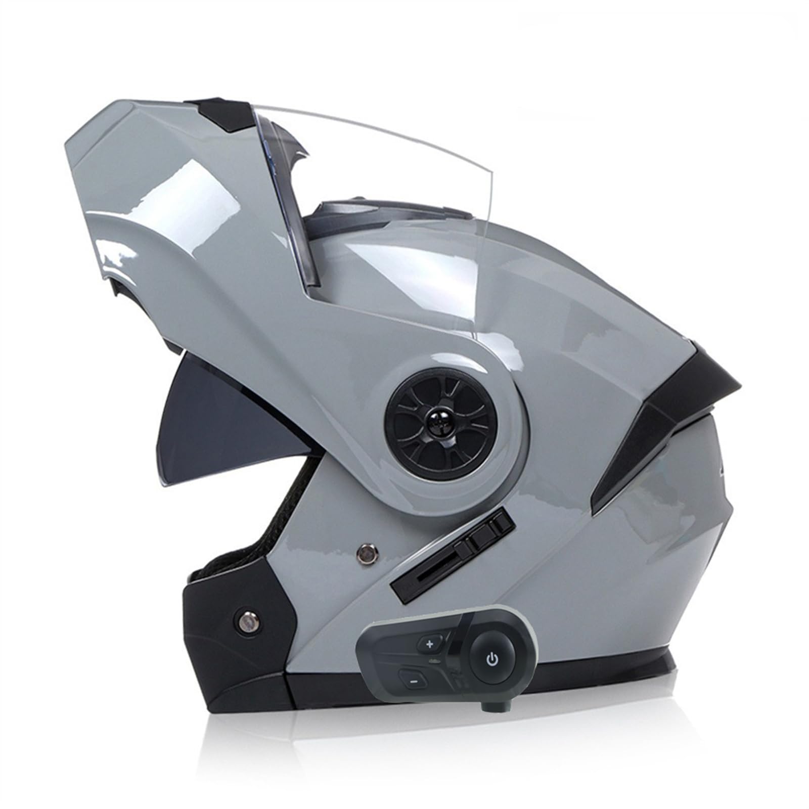 ZHTBATE Flip Up Modular Motorcycle Helmet ECE Approved Full Face Moped Scooter Street Bike Helmet with Visor Motocross for Adults