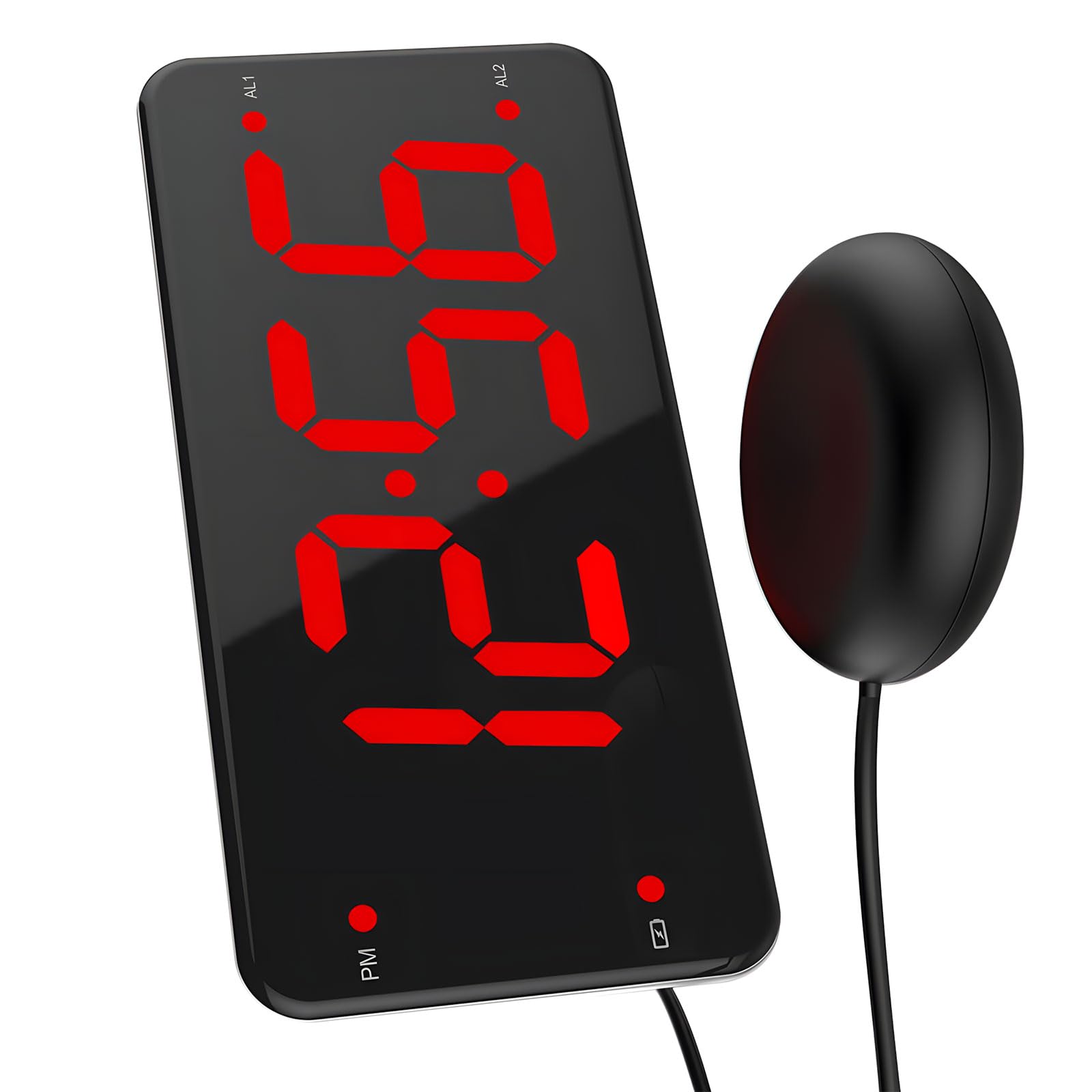 ZEPFJHE Vibrating Duals Alarm for Heavy Sleepers & Hearing Impaired 4 Dimmers Duals Alarms Loud Clock with Bed Shaker Vibrating Clock for Heavy Sleepers