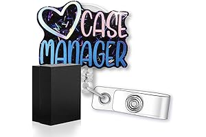 Case Manager Badge Reel "Chaos Coordinator" Glitter Pull