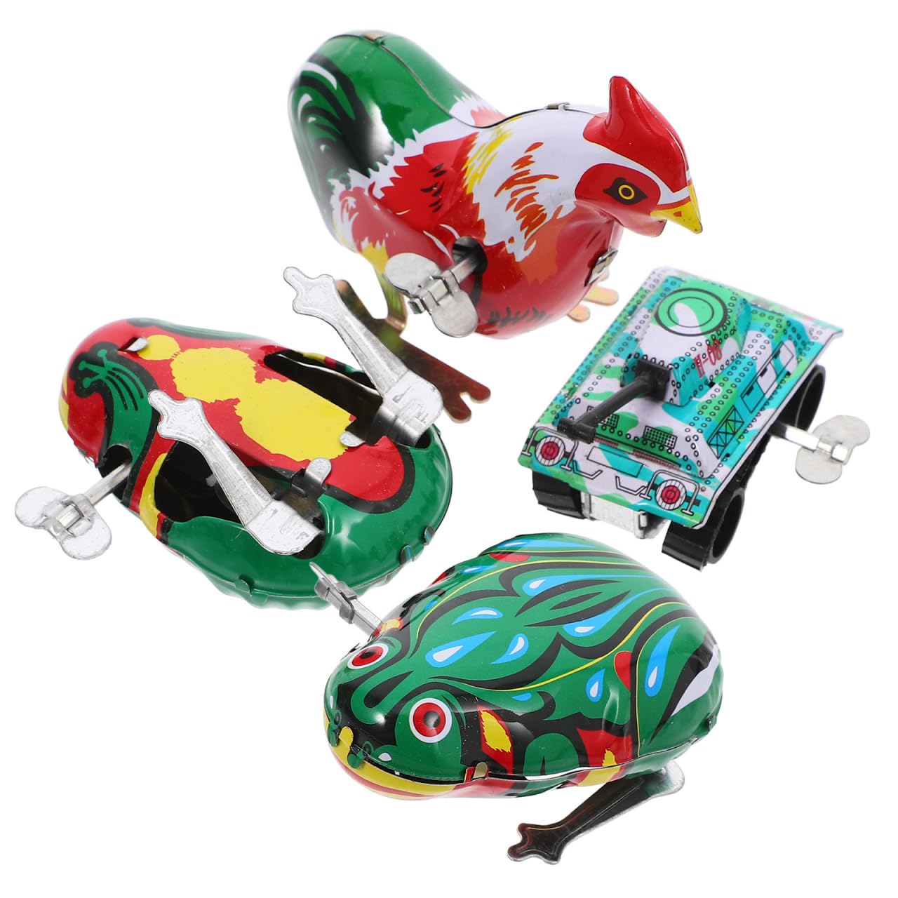 Amazon.com: TOYANDONA Vintage Wind Up Toys 4Pcs Metal Spring