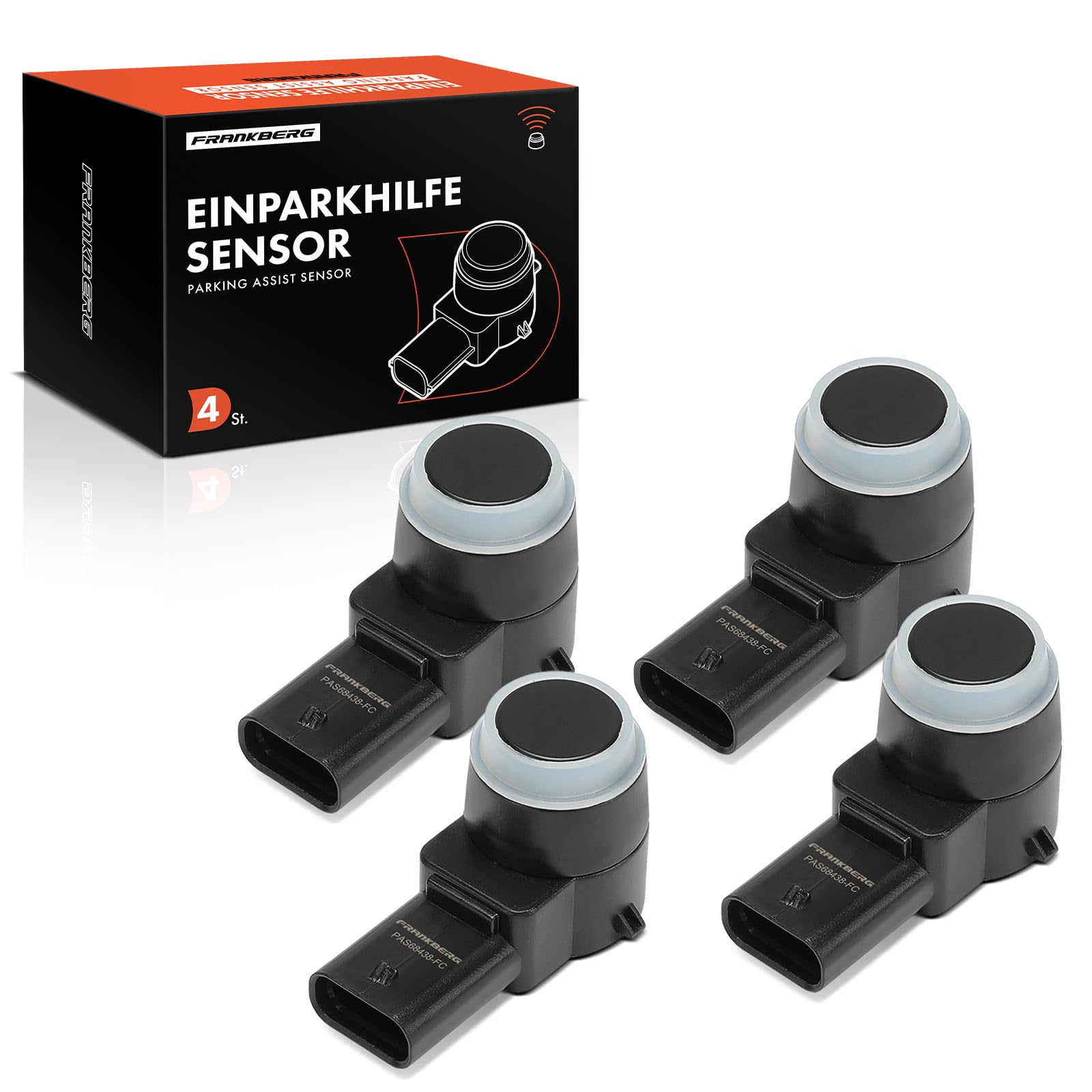 Frankberg 4x Sensor de aparcamiento PDC Delantero Compatible con 307 3A/C 1.4L-2.0L 2000-2012 308 CC 4B 1.6L 2.0L 2009-2014 308 I 4A 4C 1.4L-2.0L 2007-2014 Replace# 2125420118