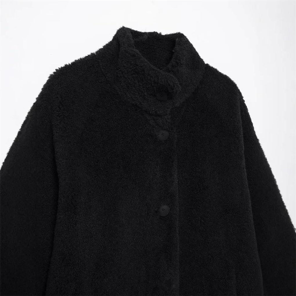 Women's Trench Coats Single Breasted Long Sleeve Warm Elegant Coat