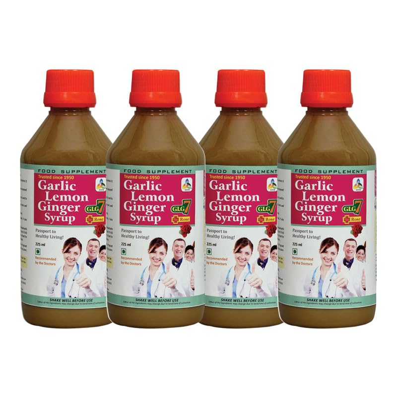 SKSB GLG5 Syrup For Heart Care | Garlic, Lemon, Ginger Vegetarian Syrup | Powerful Diabetes And Sugar Control Solution - Combo (Pack Of 4)-image-28