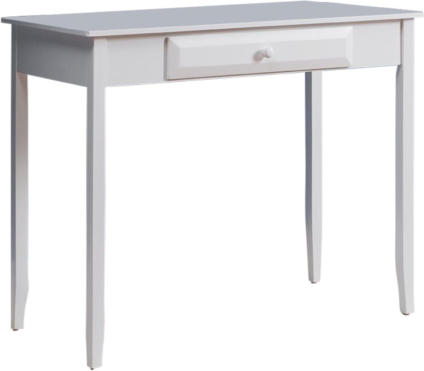 Kings Brand Furniture Wood Home & Office Parsons Desk with Drawer, White