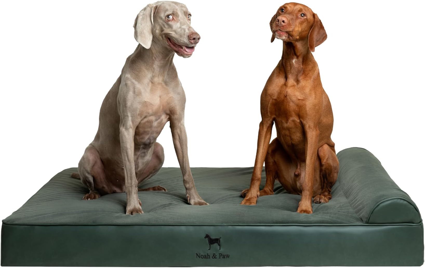 - Giant Dog Bed XXL 55x45x9.5 Inch, Orthopedic Dog Beds, Eggshell Memory Foam Infused with Cooling Gel, Waterproof, Machine Washable, Includes Inner Cover (Faux Leather)