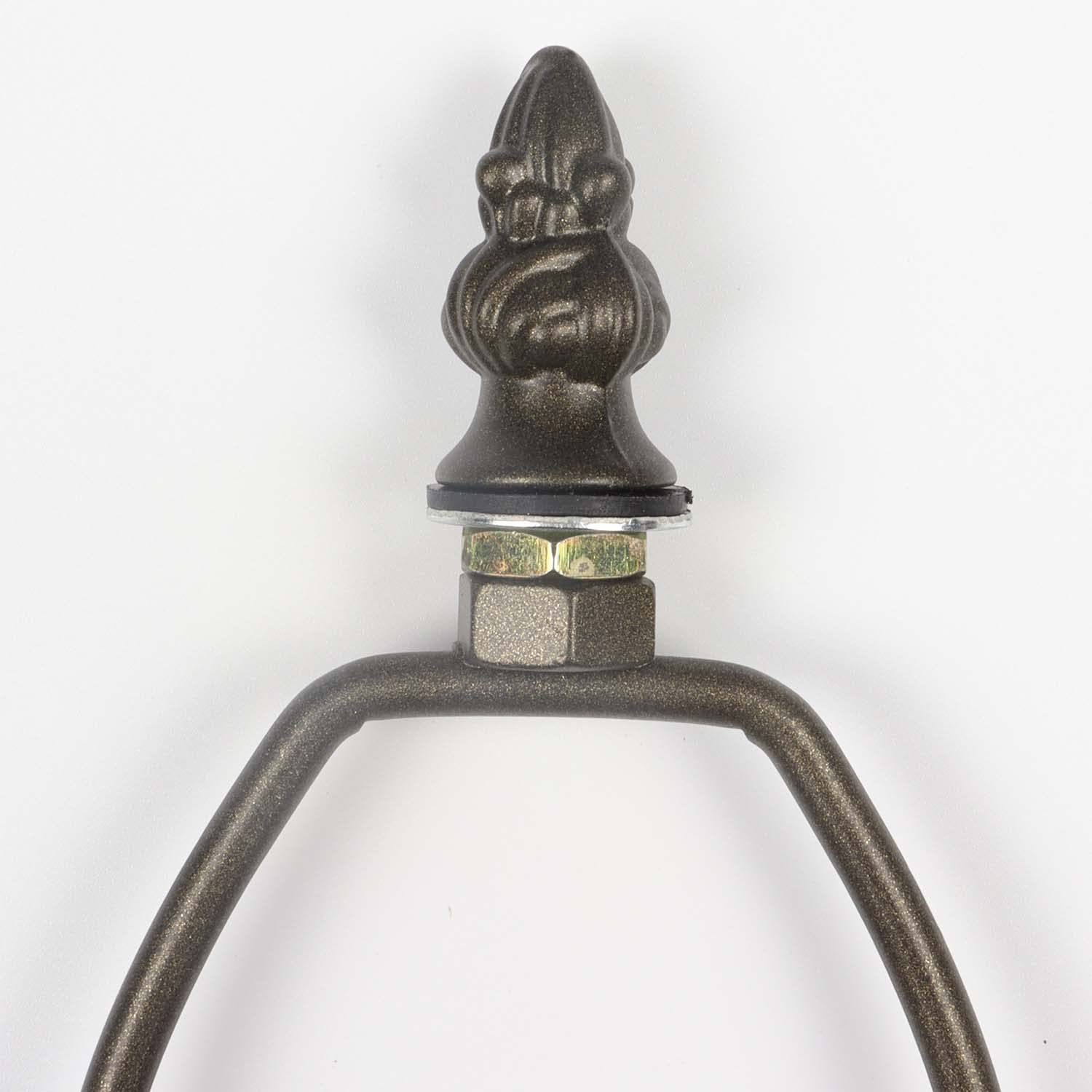 SS010 Pantalla de lámpara de soporte para lámpara de mesa estilo Tiffany vidrieras (bronce 4 pulgadas de alto) 4