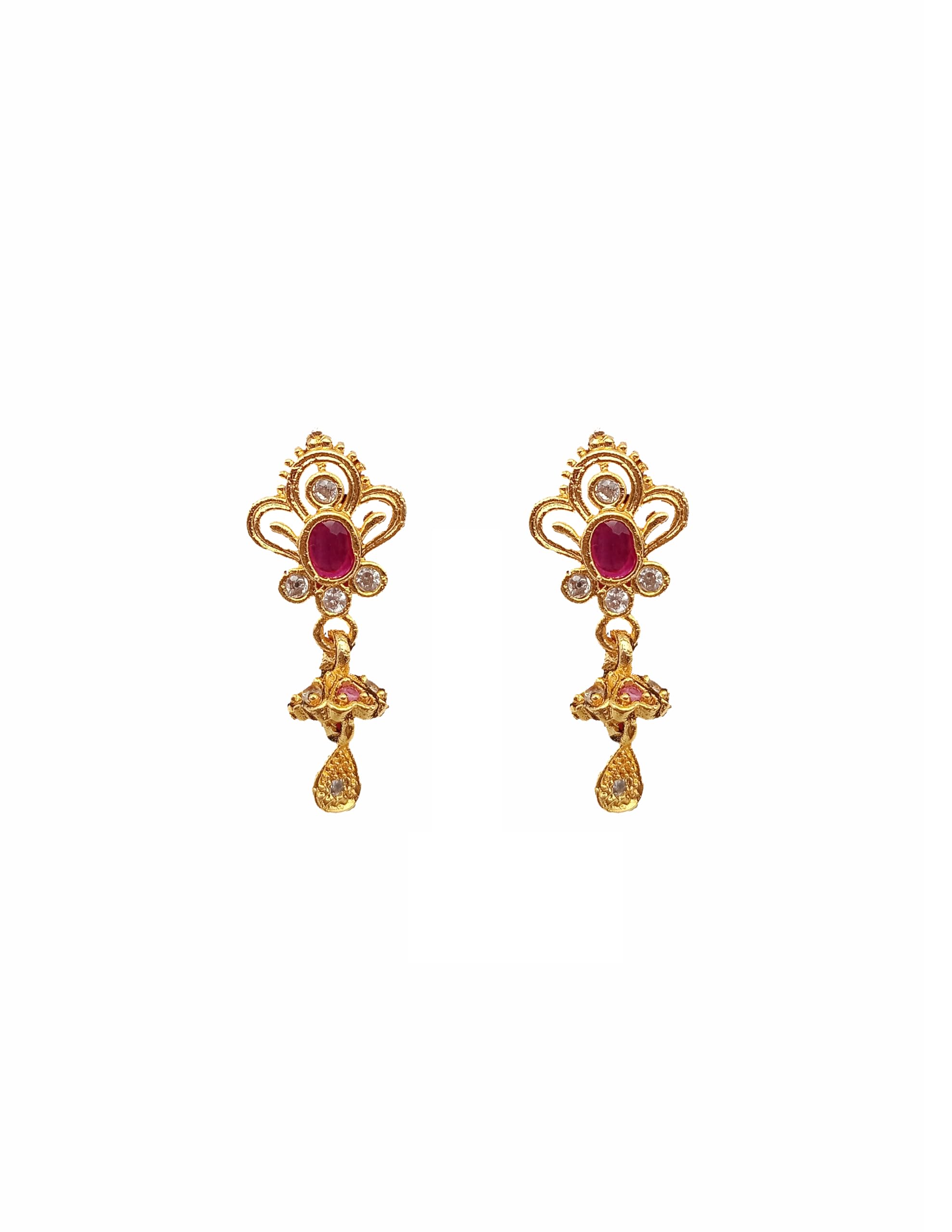Stylish and Trendy 1 Gram Gold Plated - Floral Drop Earring for Women and Girls (B0CVXNRXNQ) Amazon Price History, Amazon Price Tracker