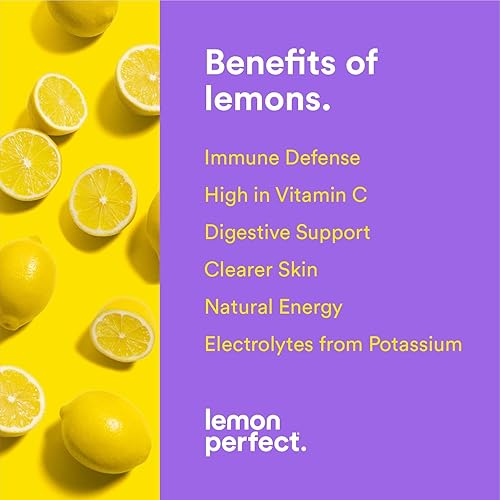 Miniatura 4 de Lemon Perfect - Agua de limón orgánica prensada en frío exprimida de fruta real agua saborizada sin azúcar con certificado Keto sin ingredientes