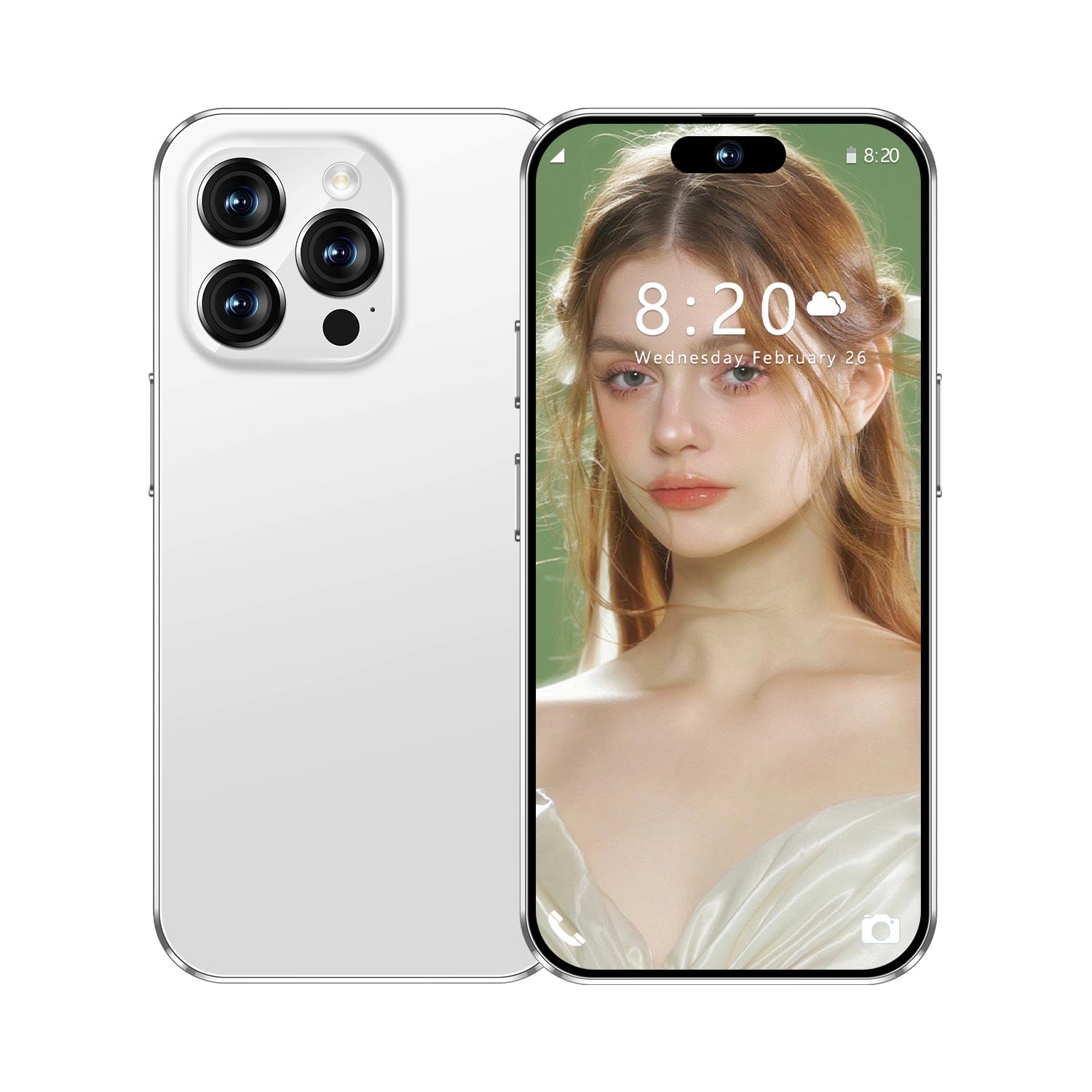 Unlocked I16 Mini Smartphone 4inch HD Display, 3GB RAM and 32GB ROM, Android 10.0 OS Dual Card 4G Cellphone (White)