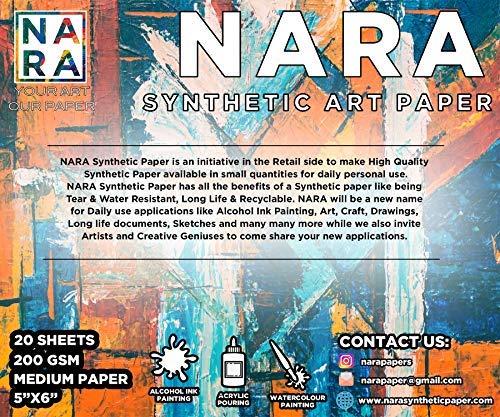 NARA®️ Paper for Alcohol Ink Painting (5 x 6 330Microns) (B08MFJWYZX) Amazon Price History, Amazon Price Tracker