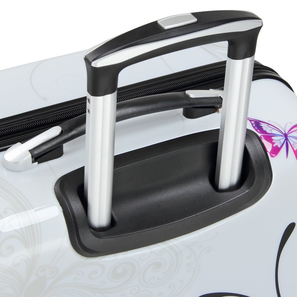 Monzana Trolley Butterfly Valigia a Guscio Rigido M Manico Telescopico Alluminio Ruote girevoli 360°