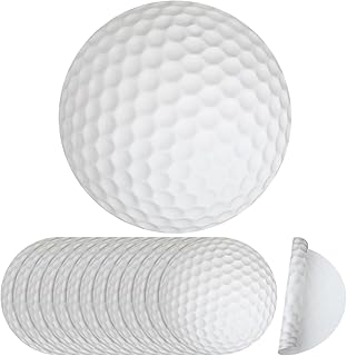 Yinder 50 Pieces 12 Inch Disposable Place Mats Sport Ball Birthday Party Decorations Supplies for Sports Party Favors(Golf)