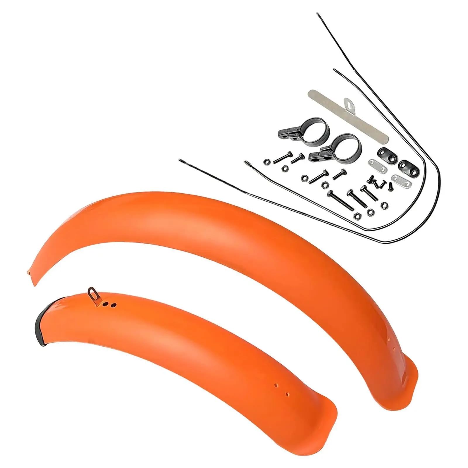 Chlapacz rowerowy, GADSJI Błotniki rowerowe Fat Tire błotniki zestaw błotników 26/20 "X4.0 błotniki do składanego śniegu e-rower BMX rower MTB części rowerowe(Size:26x4.0 Orange)