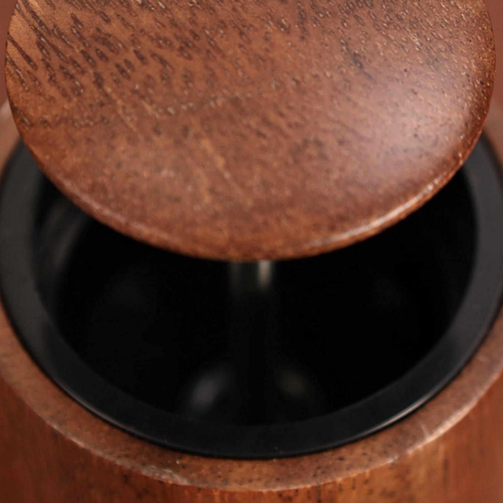 Dispensador de Palillos Redondo Contenedor Porta Palillos Dosificador Automático Cuerpo con de Madera Estructura Interior de Acero Inoxidable Apertura , style to 1