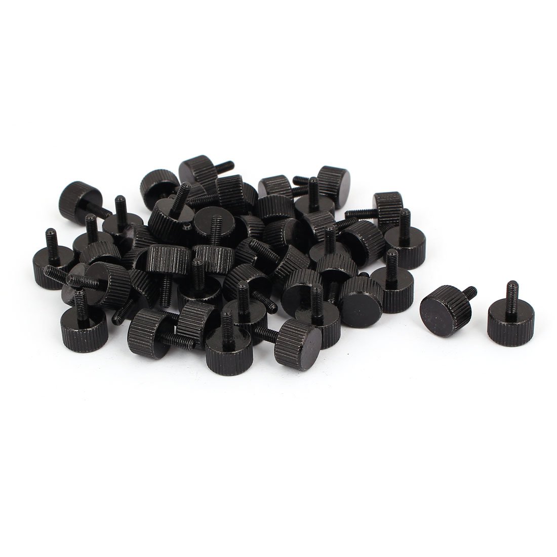 Vis moletée à tête plate zinguée noire M3x8mm pour l'assemblage de PC