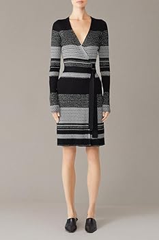 DIANE VON FURSTENBERG 黒 ラップカーディガン 長袖 DIANE VON FURSTENBERG 黒 ラップカーディガン 長袖